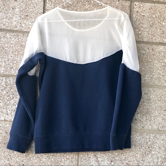Urban Outfitters Colorblock Transparent Sweatshirt - Picture 3 of 4